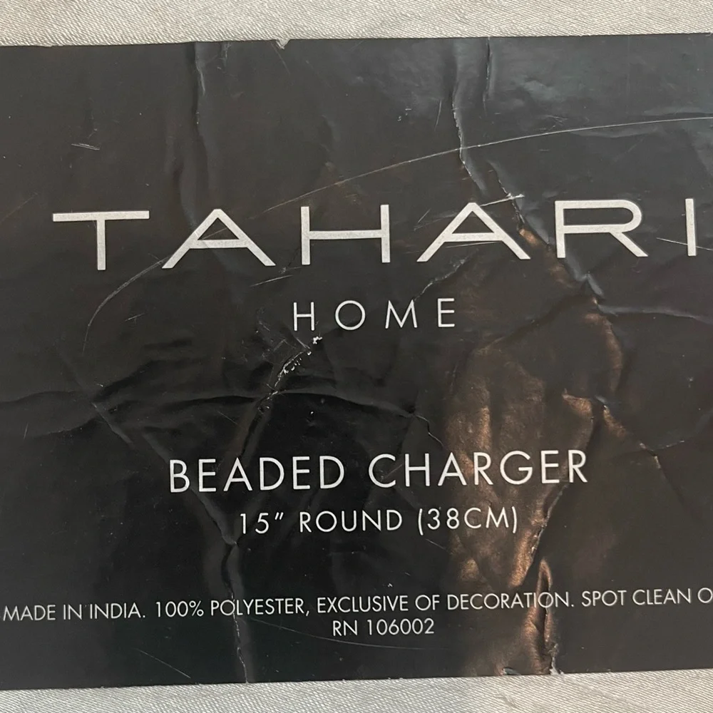 Tahari Gold and Cream Door Mat with Elegant Accents